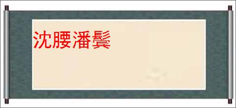 沈腰潘鬓