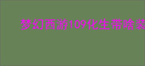 梦幻西游109化生带啥装备