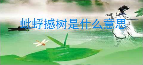 蚍蜉撼树是什么意思