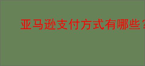 亚马逊支付方式有哪些？如何选择自己的支付方式？