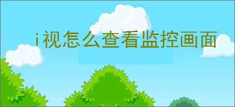 i视怎么查看监控画面
