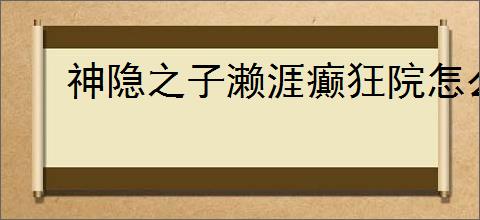 神隐之子濑涯癫狂院怎么玩