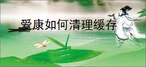 爱康如何清理缓存