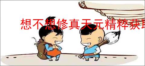 想不想修真天元精粹获取方法