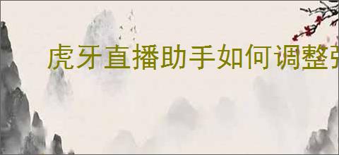 虎牙直播助手如何调整弹幕显示