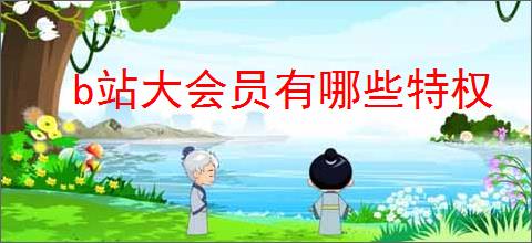 b站大会员有哪些特权