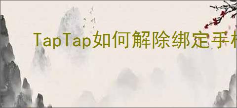 TapTap如何解除绑定手机号码