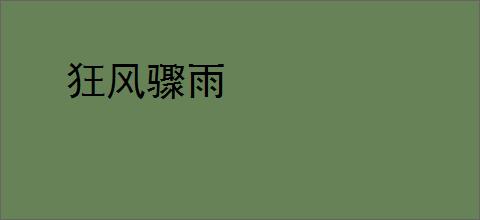 狂风骤雨