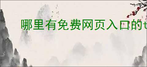 哪里有免费网页入口的tiktok轻量版