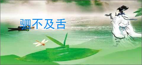 驷不及舌
