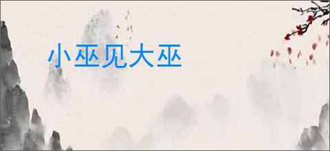 小巫见大巫