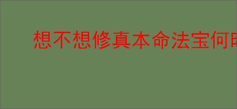 想不想修真本命法宝何时能用