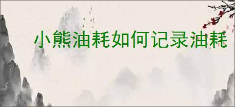 小熊油耗如何记录油耗