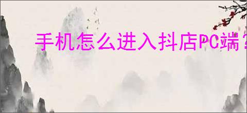 手机怎么进入抖店PC端？手机端访问抖店PC端的方法与技巧