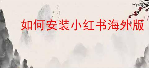 如何安装小红书海外版