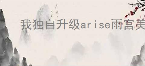 我独自升级arise雨宫美玲的技能是什么