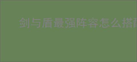 剑与盾最强阵容怎么搭配