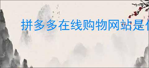 拼多多在线购物网站是什么?如何通过拼多多网站购物更省钱?