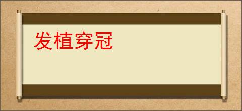 发植穿冠