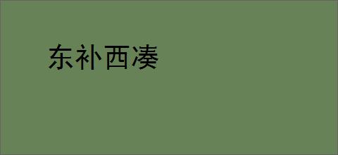 东补西凑