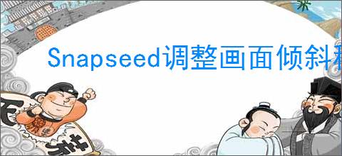 Snapseed调整画面倾斜程度的方法与技巧