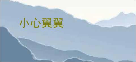 小心翼翼