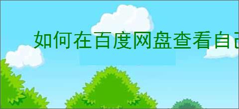 如何在百度网盘查看自己的成长值