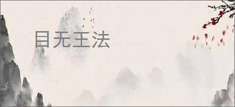 目无王法