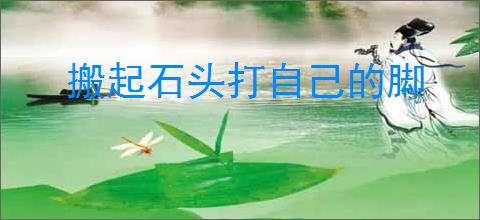 搬起石头打自己的脚
