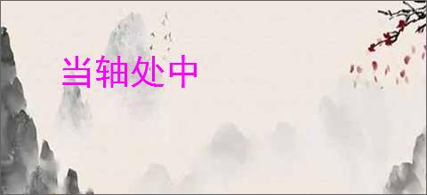 当轴处中