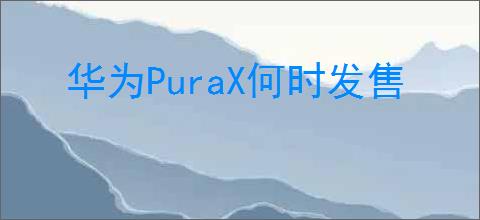 华为PuraX何时发售