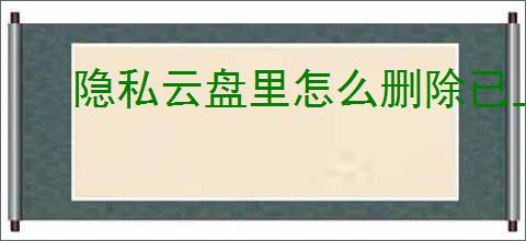 隐私云盘里怎么删除已上传文件