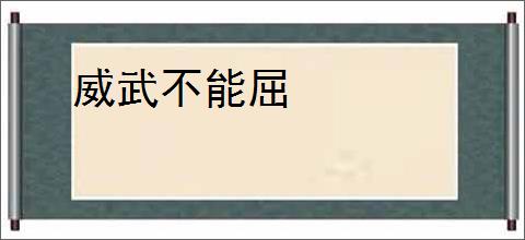 威武不能屈