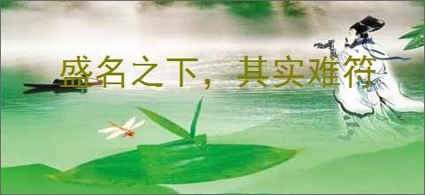 盛名之下，其实难符