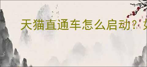 天猫直通车怎么启动？如何优化推广设置
