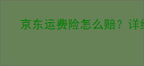 京东运费险怎么赔？详细解读与操作指南