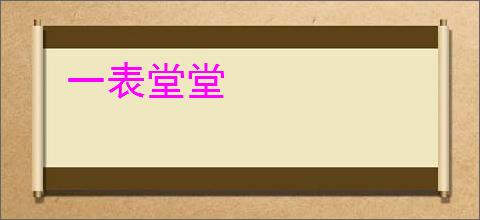 一表堂堂