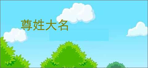 尊姓大名