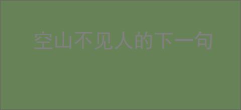 空山不见人的下一句