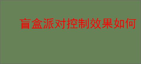 盲盒派对控制效果如何
