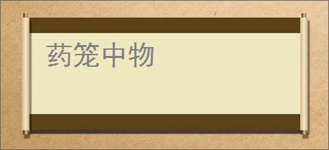 药笼中物