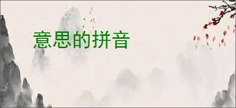 意思的拼音