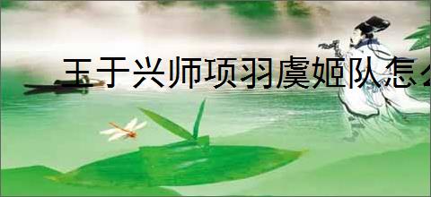 王于兴师项羽虞姬队怎么玩