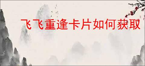 飞飞重逢卡片如何获取