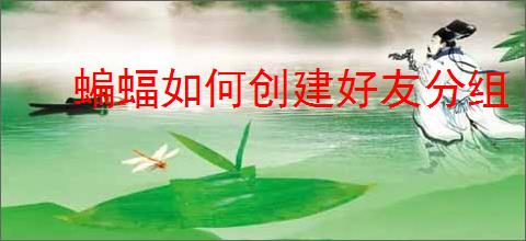 蝙蝠如何创建好友分组