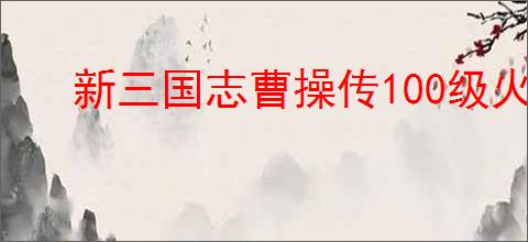 新三国志曹操传100级火星君小乔困难怎么过