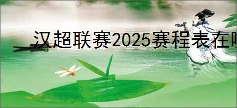 汉超联赛2025赛程表在哪看