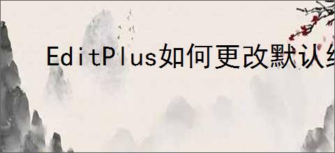 EditPlus如何更改默认编码