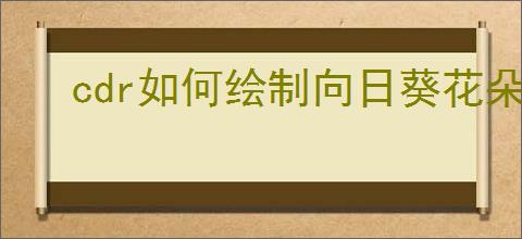 cdr如何绘制向日葵花朵矢量图