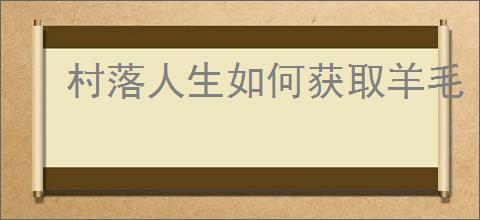 村落人生如何获取羊毛